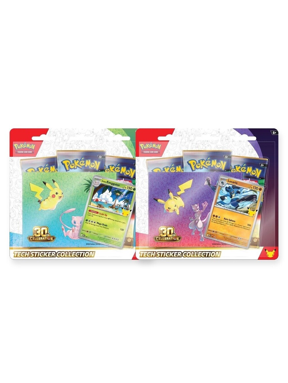 Pokemon 30th Anniversary Celebration Tech Sticker Collection Set of 2 Presale